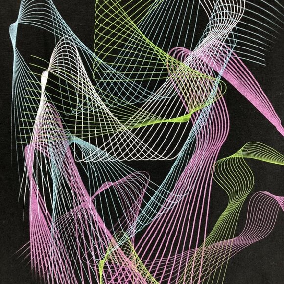 Athletic Works Black Abstract Graphic Short Sleeve Scoop Neck T-shirt size S - Picture 10 of 12